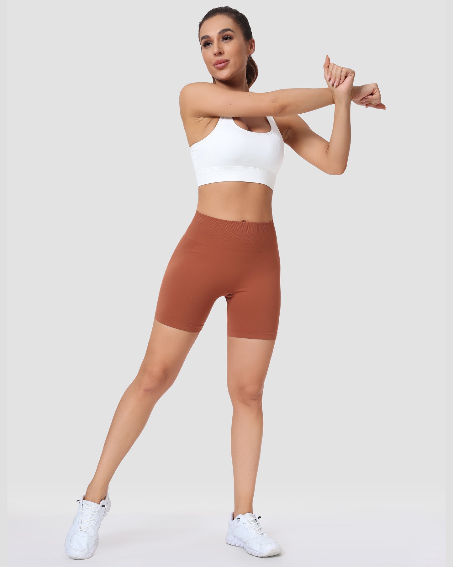 Skinny Seamless Women's Lightweight Sweatpants Shorts for Running Yoga Workout