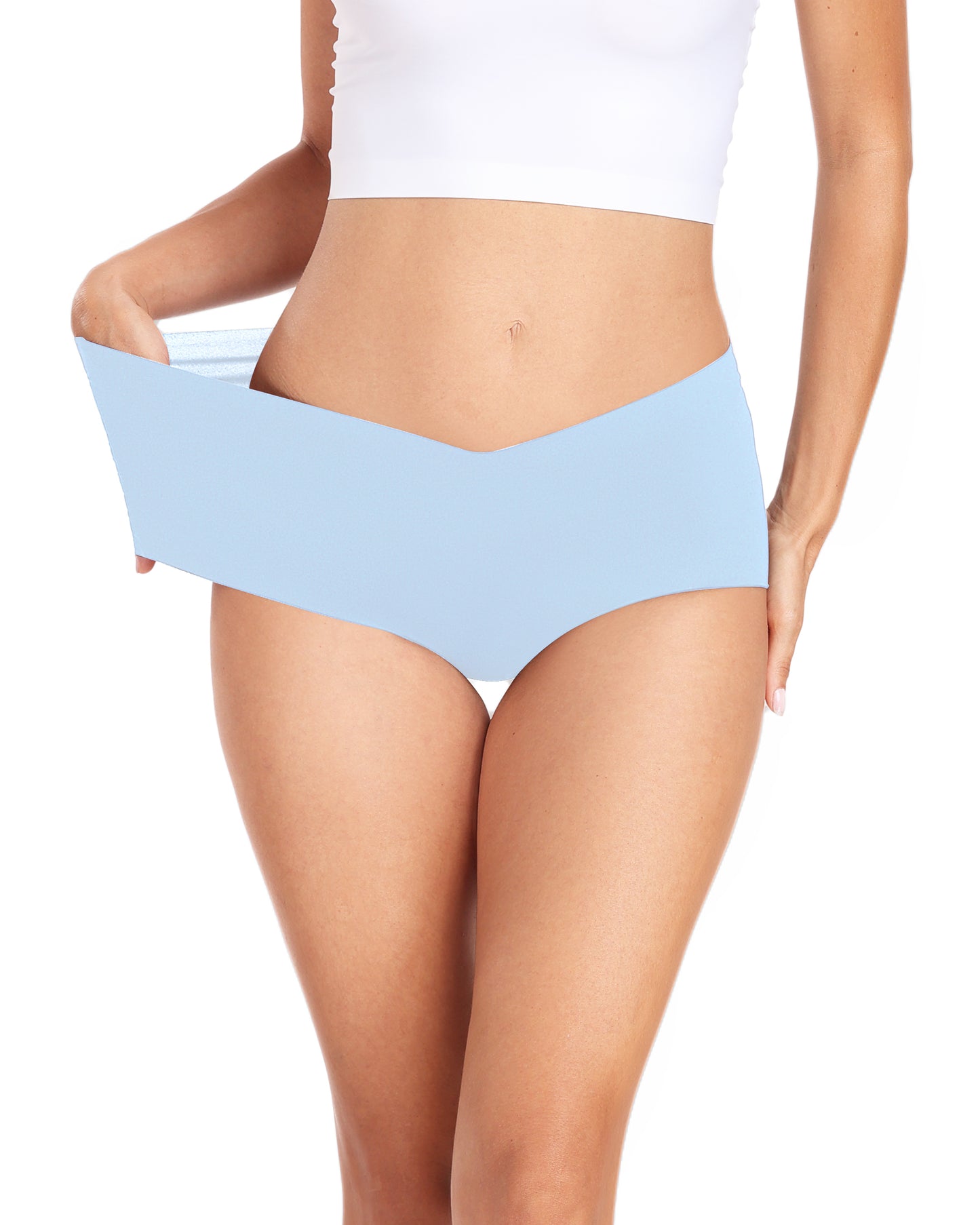 Women's Seamless Cheeky Panties No-Show Bikini Underwear for Women Comfortable Seamless Hipster Underwear 6PACK Light
