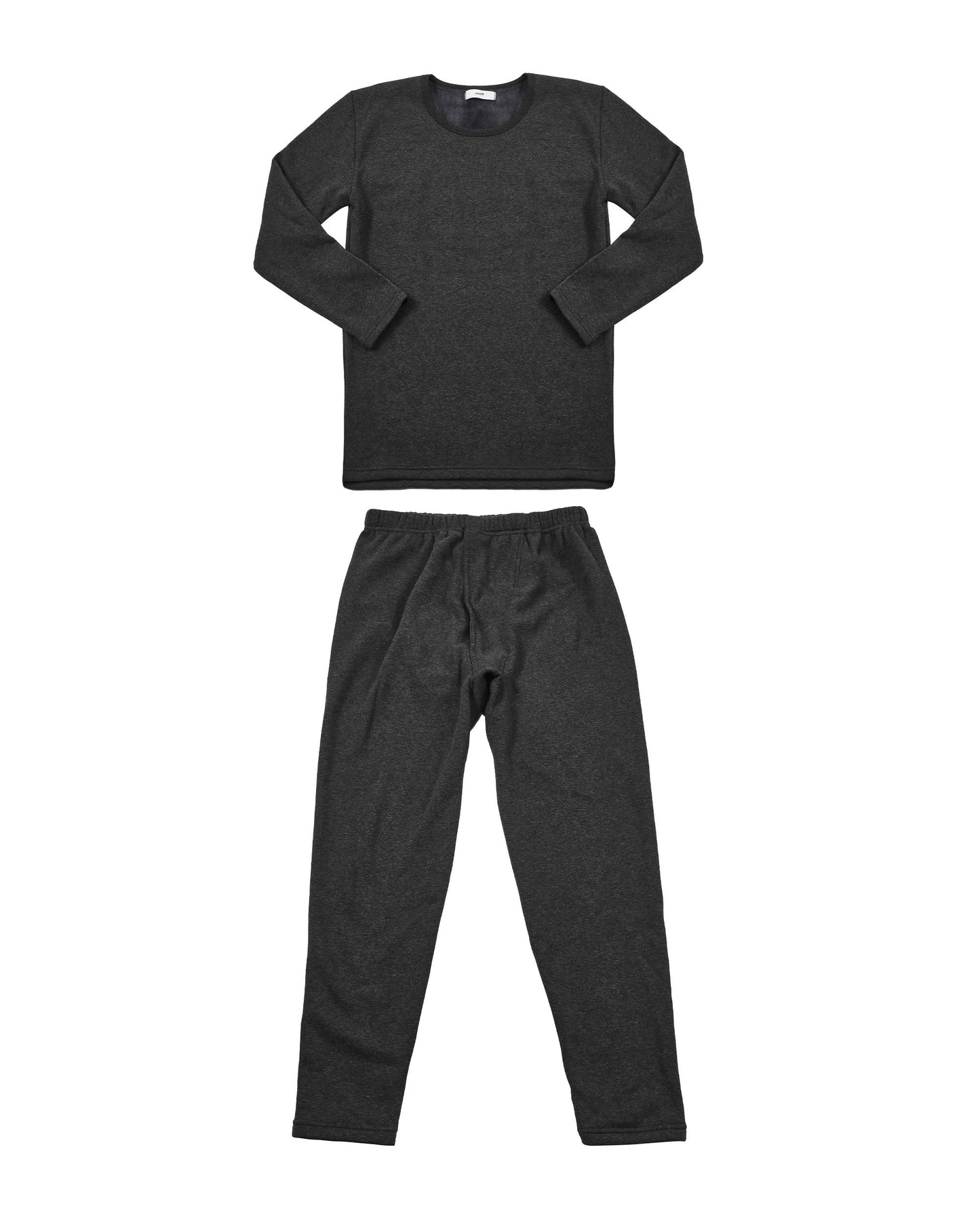 Mens round Collar Pajama Set Long Sleeve Pajamas for Men loungewear Casual Sleepwear Pjs Set
