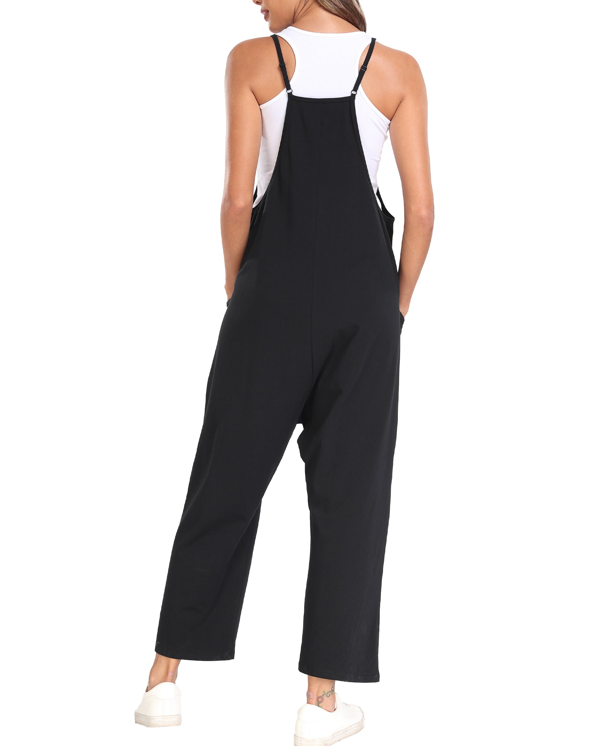 Jumpsuits for Women Casual Summer Overalls Sleeveless Spaghetti Strap Romper Jumpers Trendy Beach Vacation Outfits