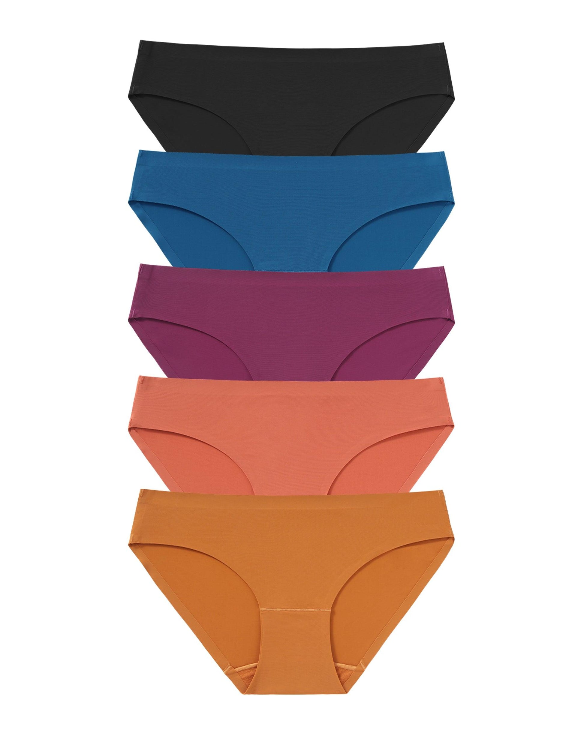 Women's Seamless Underwear No Show Panties Bikini Multipack - GNEPH - GNEPH